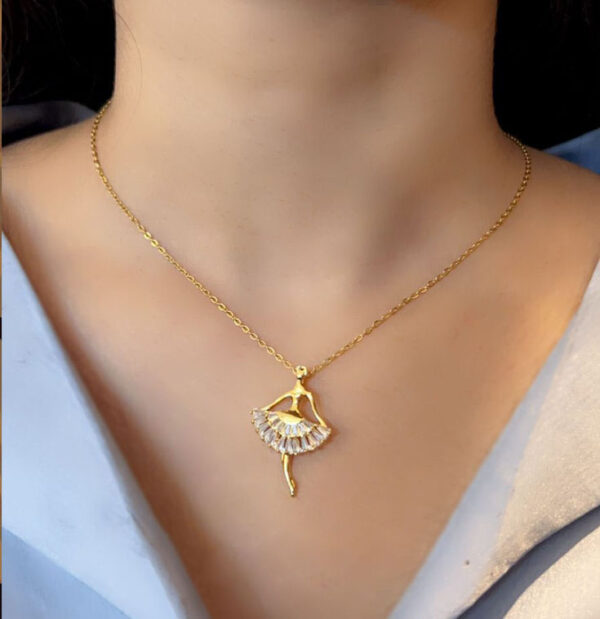 Ballerina Dancing Girl Necklace – Graceful Elegance