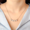 Magnetic Folding Heart-Shaped Four-Leaf Clover Pendant Necklace