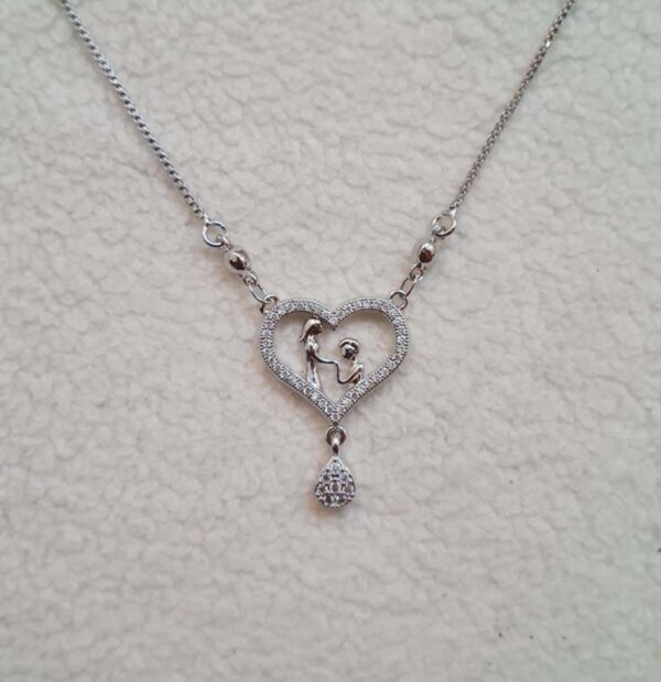 Couple Heart Necklace in Silver – A Symbol of Love and Connection